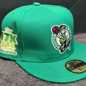 🔴SOLD🔴New Era 59FIFTY 7 1/2 - Citrus Pop - Celtics 17x Champs